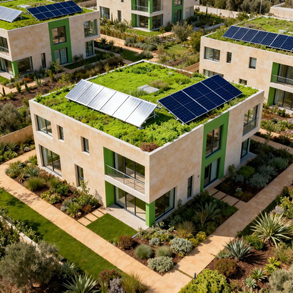בנייה ירוקה: פרויקט דיור בר-קיימא עם אנרגיה סולרית