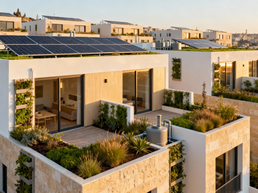 מודל של שכונת מגורים חכמה עם טכנולוגיות ירוקות