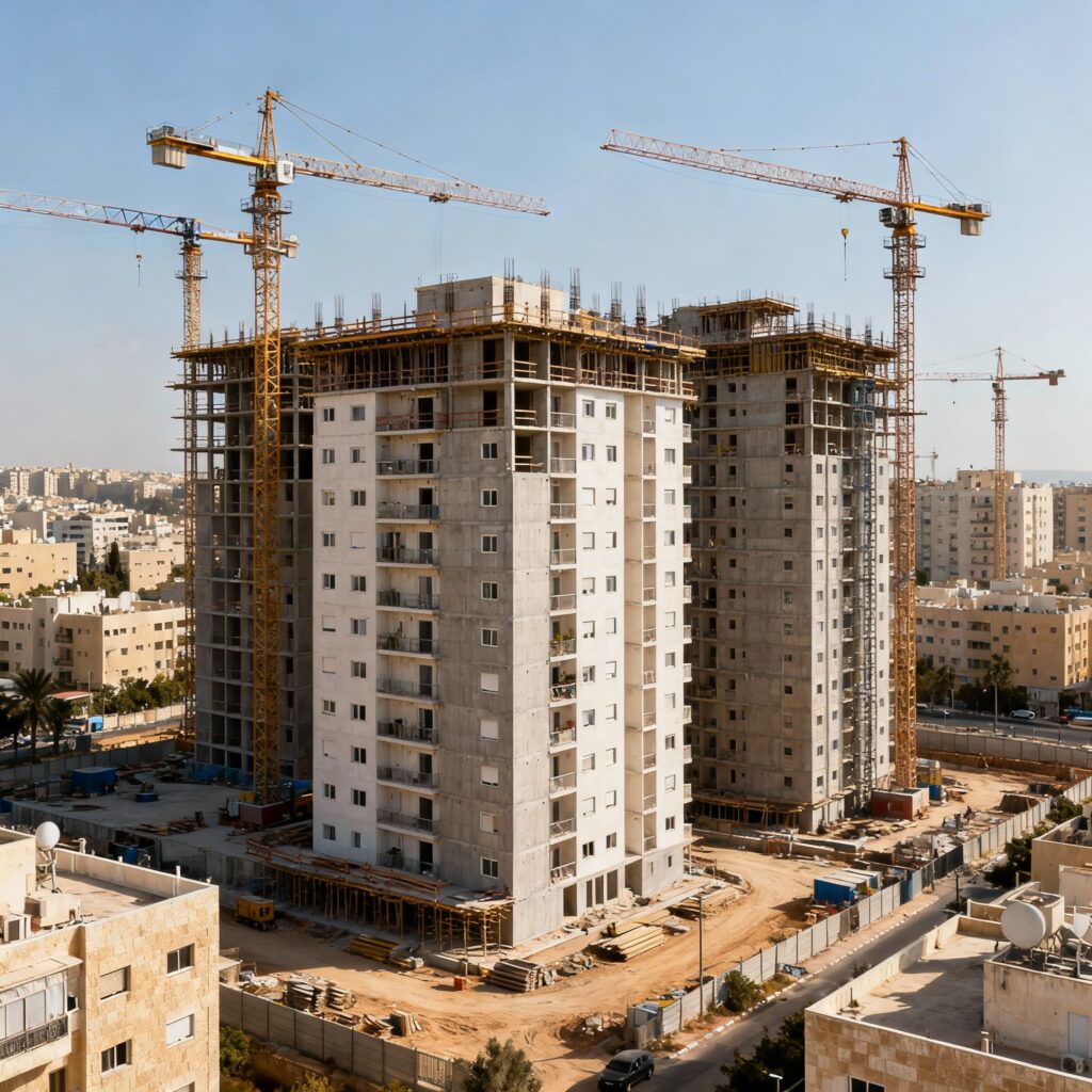 פרויקט בנייה מגורים: מגדלי דיור חדשים