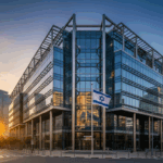 בניין בורסת תל אביב בזריחה