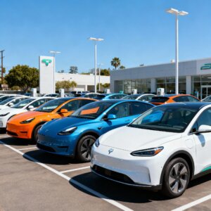 תצוגת רכבים חשמליים