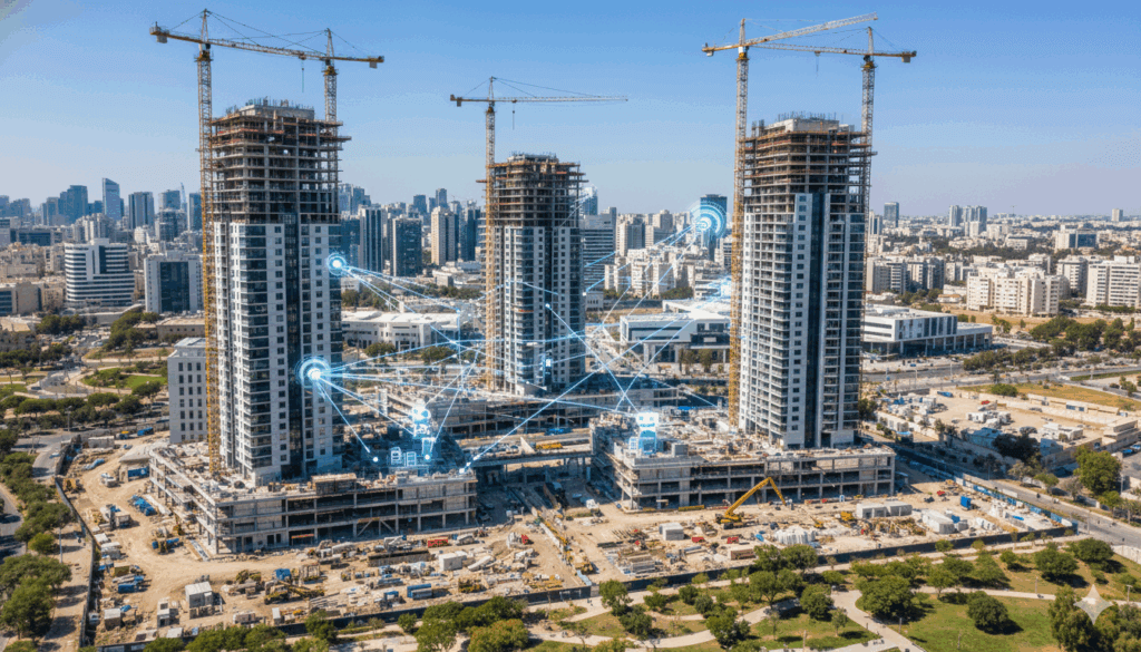 פרויקט תשתית עירוני מתקדם עם טכנולוגיה חכמה