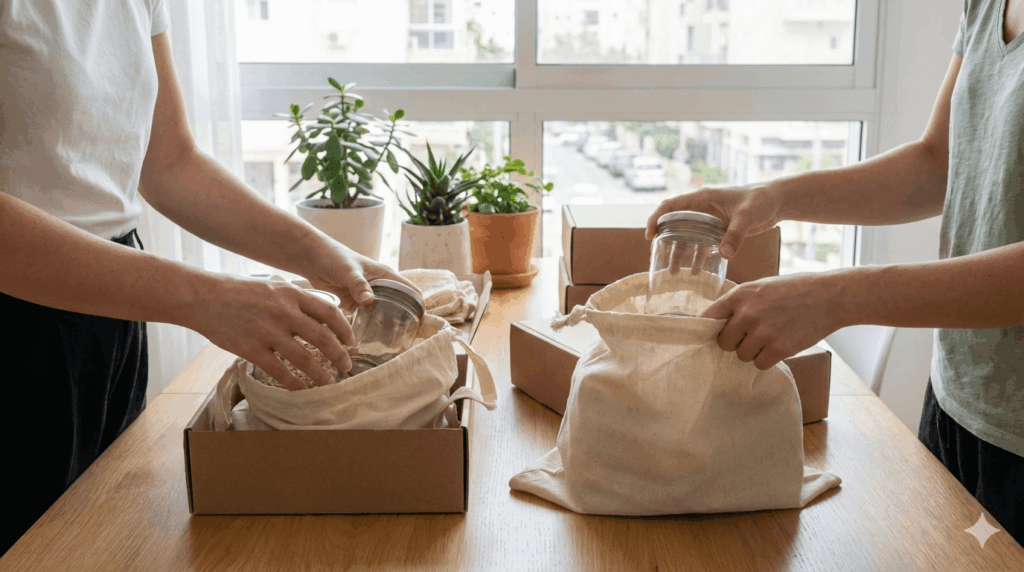 חוויית ממלא רכישה ואריזה אקולוגית