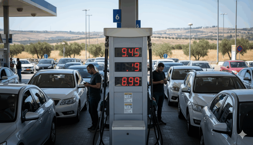 תחנת דלק עם עומסים בשעות השיא