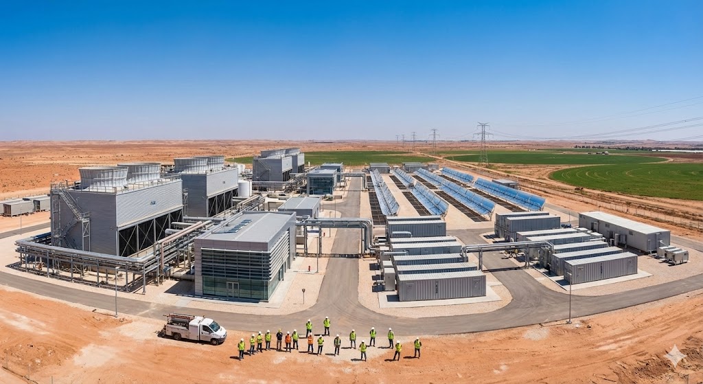 תחנת כוח מודרנית ומתקני אגירת אנרגיה