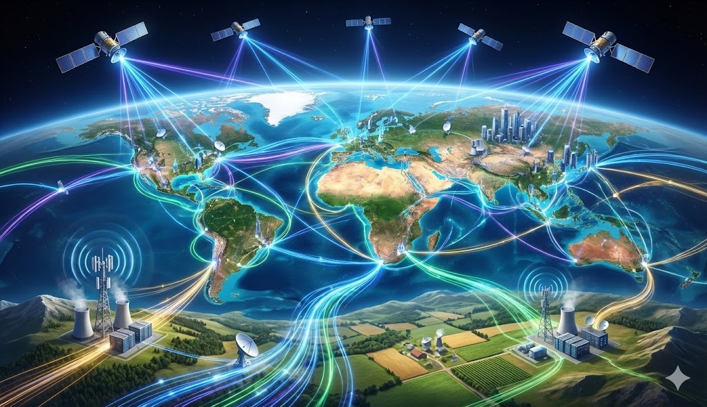 תשתיות 5G וקישוריות לוויינית