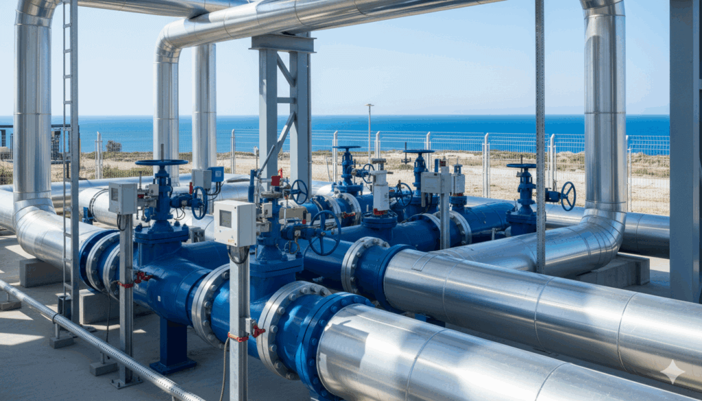 תשתית גז טבעי וצנרת אנרגיה