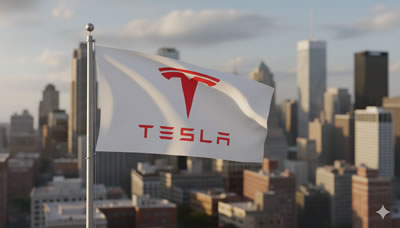 דגל מתנוסס של טסלה