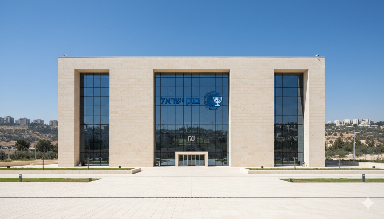 בניין בנק ישראל עם לוגו (אילוסטרציה)