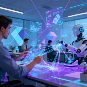 AI בעבודה: שיתוף פעולה אדם-מכונה במשרד המודרני