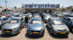 שוק מכוניות משומשות בישראל עם רכבים משנות שונות