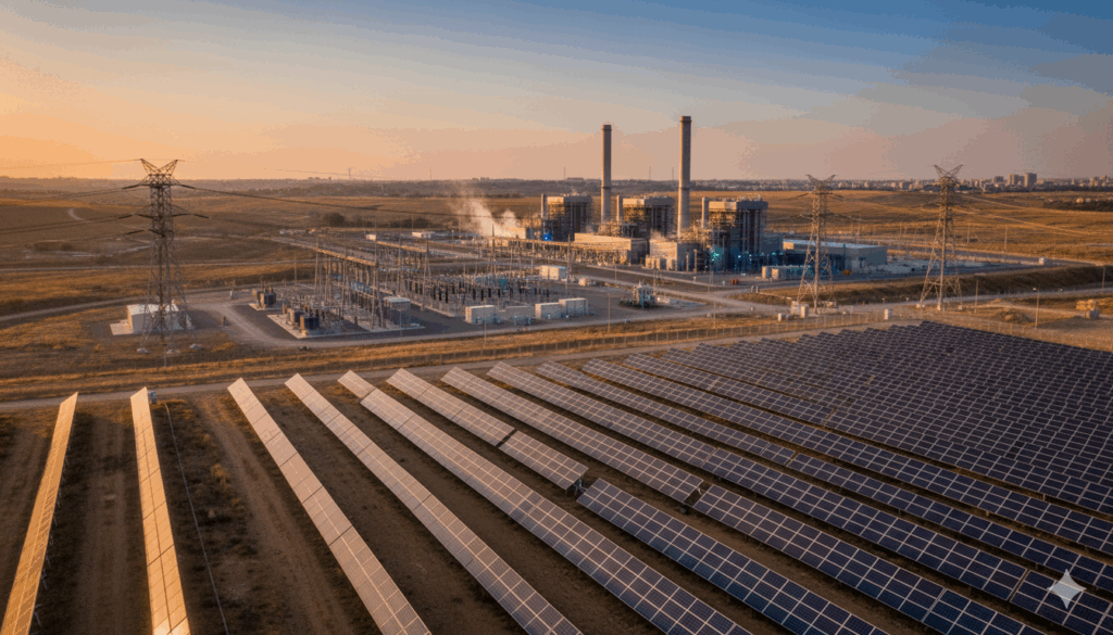 תחנת כוח משולבת עם אנרגיה סולארית וזיקוק גז טבעי בחקלאות