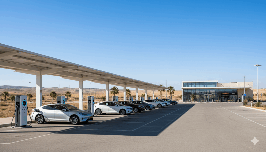 תשתיות טעינה מהירה בתחנה בין-עירונית