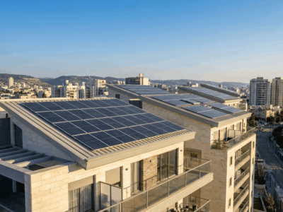 מערכת סולארית משולבת בתשתיות עירוניות