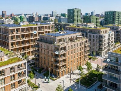 מערכות סולאריות על גגות מבנים עירוניים בעיר חכמה