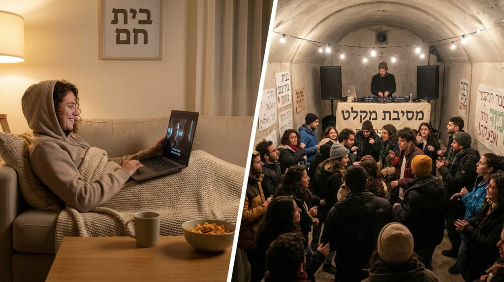 הפיצול בצריכת הבידור: בריחה לזרועות הסטרימינג מול מסיבות ספונטניות במקלטים