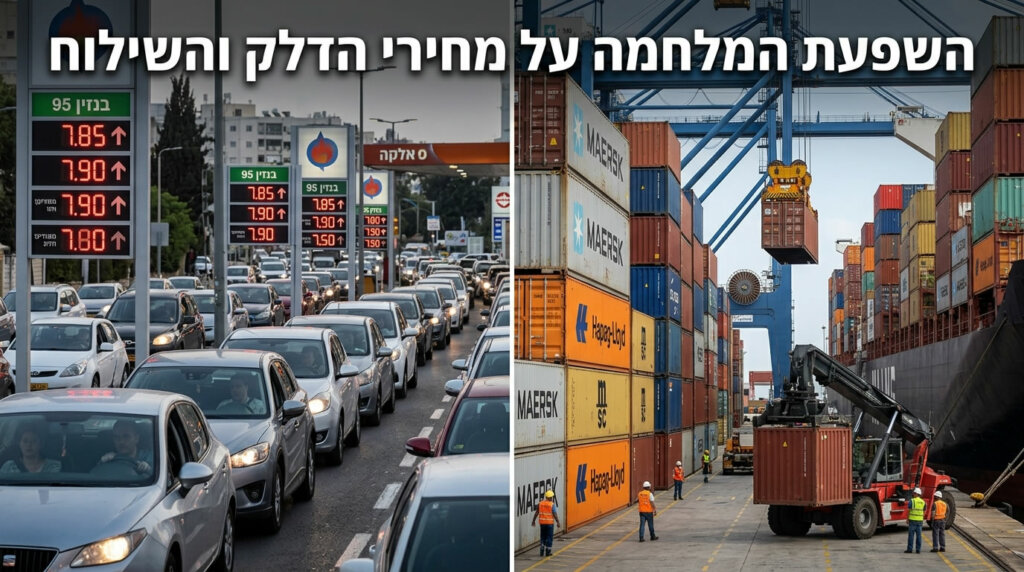 המלחמה מול איראן והשיבושים בנתיבי הנפט מזנקים את מחירי האנרגיה ומובילים לעלייה בעלויות השילוח הימי והאווירי