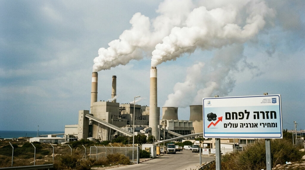 החזרה להפעלת תחנות כוח פחמיות כגיבוי למחסור בגז מצביעה על נסיגה זמנית בהישגים הסביבתיים ועל עלייה בעלויות הייצור.