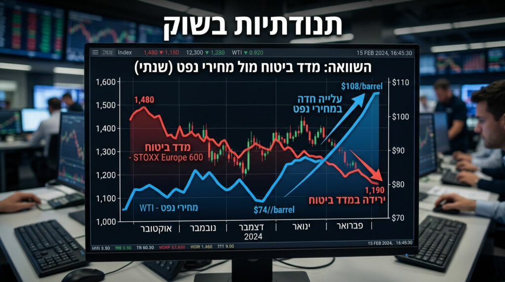 השווקים הפיננסיים מגיבים ברגישות יתר לכל פרסום על הסלמה בזירה, כאשר מדדי הביטוח והאנרגיה חווים תהפוכות חדות.
