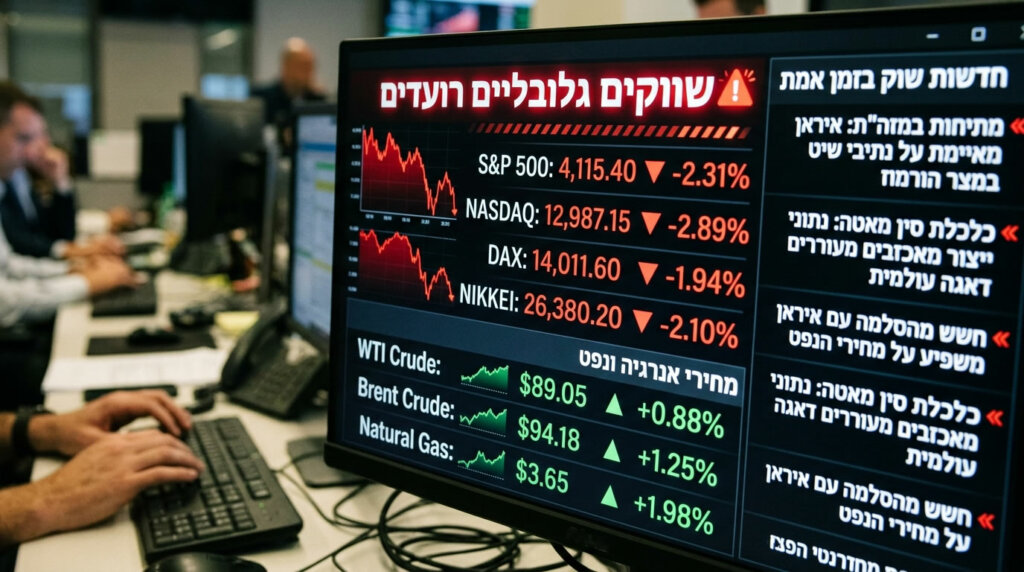 השווקים הפיננסיים ברחבי העולם מגיבים בחרדה לעלייה במחירי הנפט ולחשש מאינפלציה גואה