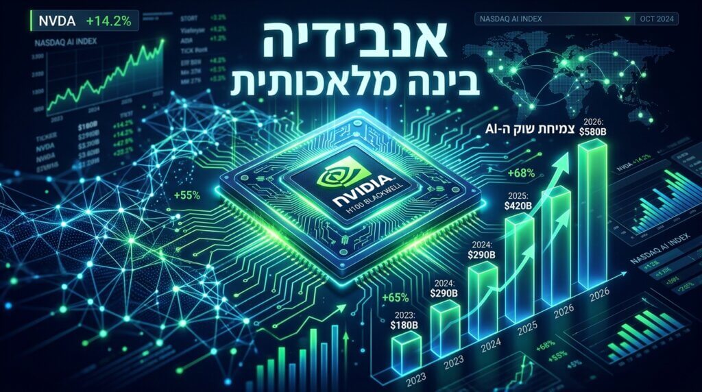 אנבידיה רושמת רבעון היסטורי שמעצים את מומנטום הבינה המלאכותית העולמית