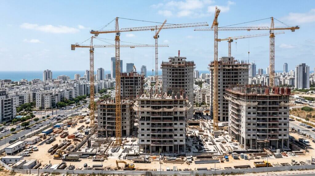אתרי בנייה של מגדלי מגורים בישראל - הרקע להאטה בענף