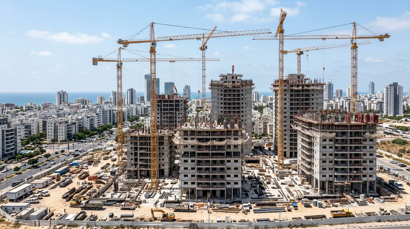 אתרי בנייה של מגדלי מגורים בישראל - הרקע להאטה בענף