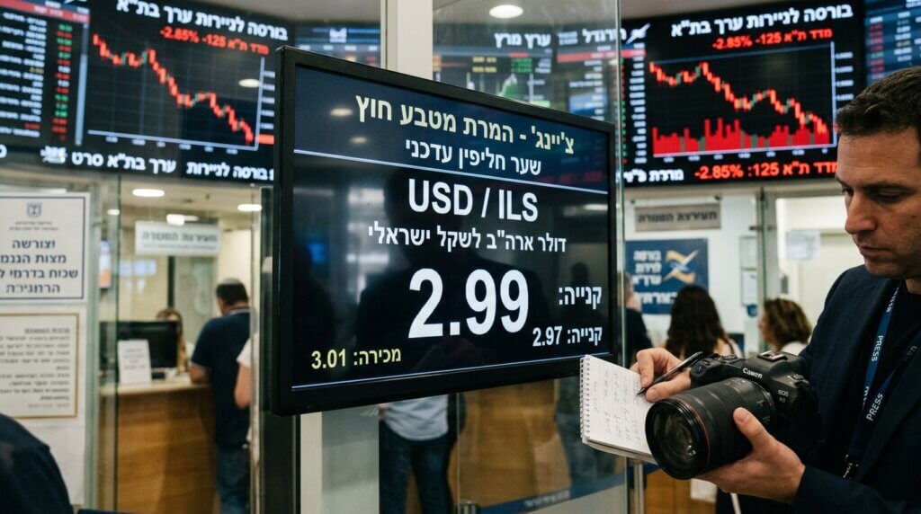 שער הדולר חצה את רף 2.99 שקלים במהלך המסחר