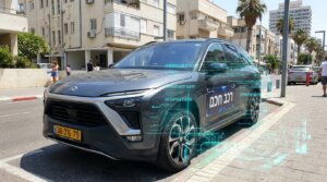 רכב חשמלי סיני חכם בכבישי ישראל (אילוסטרציה)