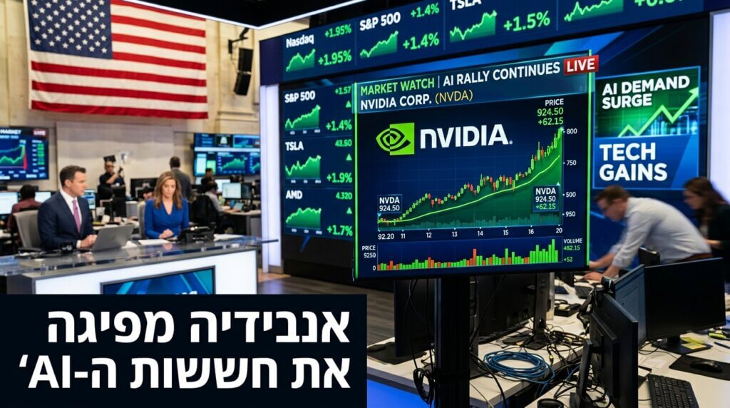 אנבידיה הציגה תוצאות חזקות שהרגיעו את המשקיעים בוול סטריט
