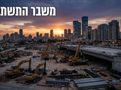 אתר בנייה תשתיתי שנתקע באמצע הדרך - סמל למשבר הקבלנים
