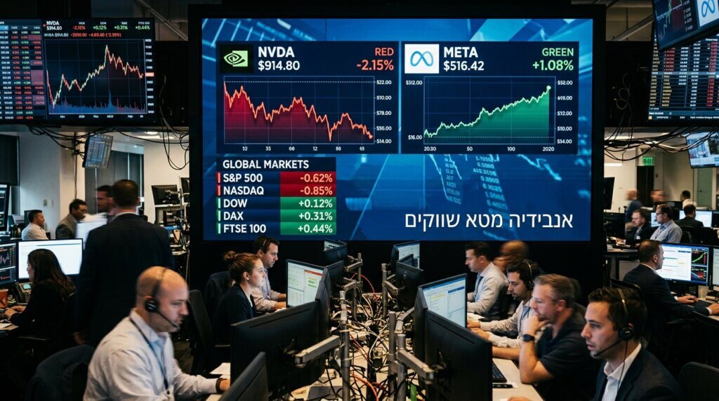 המסחר בוול סטריט לקראת פרסום דוחות אנבידיה והכרעה בתיקי מטא (אילוסטרציה)