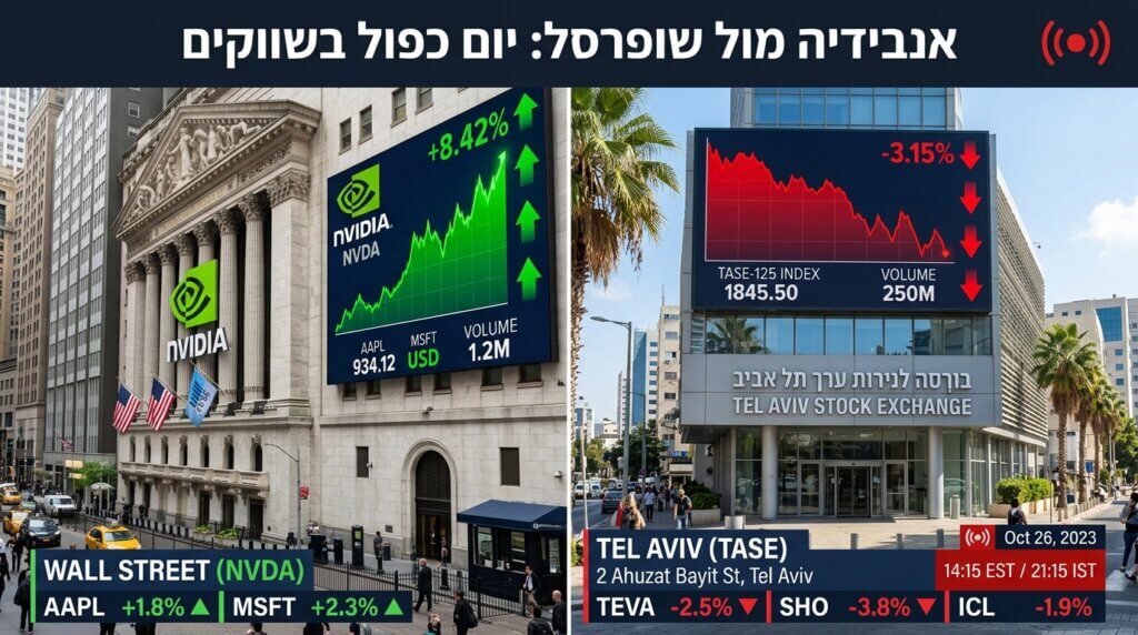 אנבידיה מול שופרסל: יום כפול בשווקים
