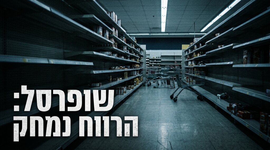מדפי שופרסל ריקים - המשקיעים מאבדים אמון - אילוסטרציה