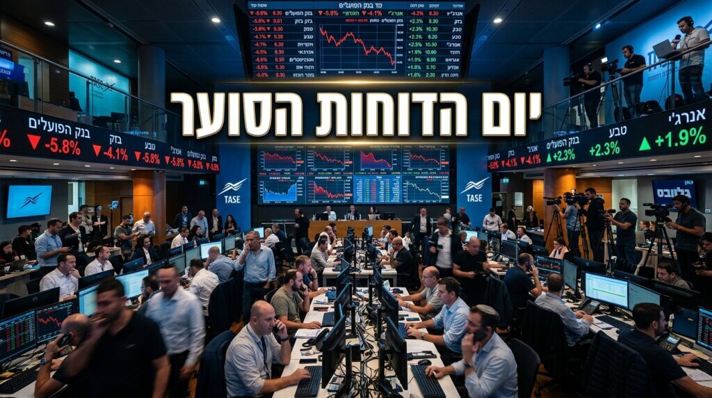 אולם המסחר בבורסת תל אביב על רקע גל הדוחות הכספיים